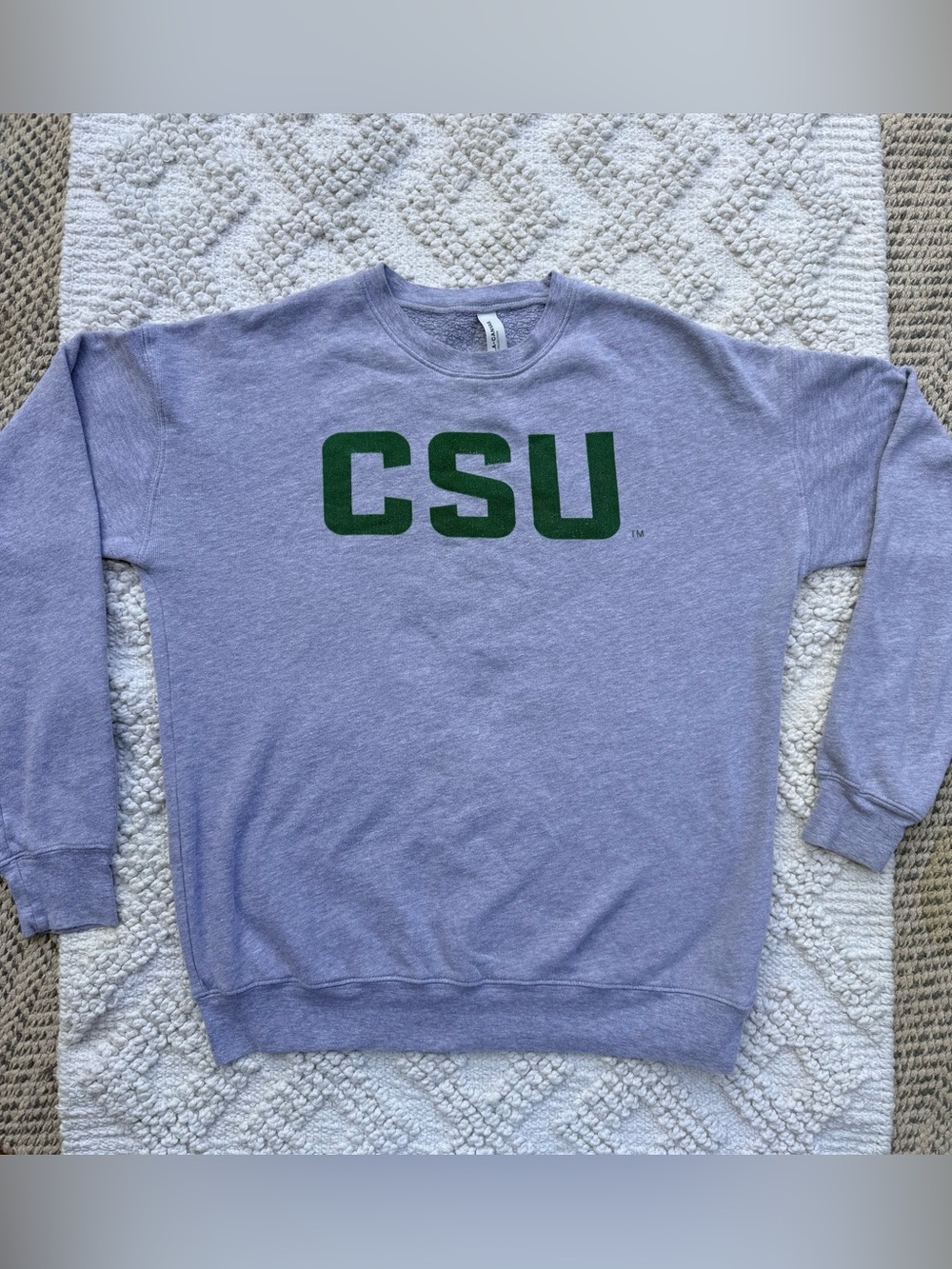 Colorado State University Sweatshirt with Green CSU Logo by Bella + Canvas